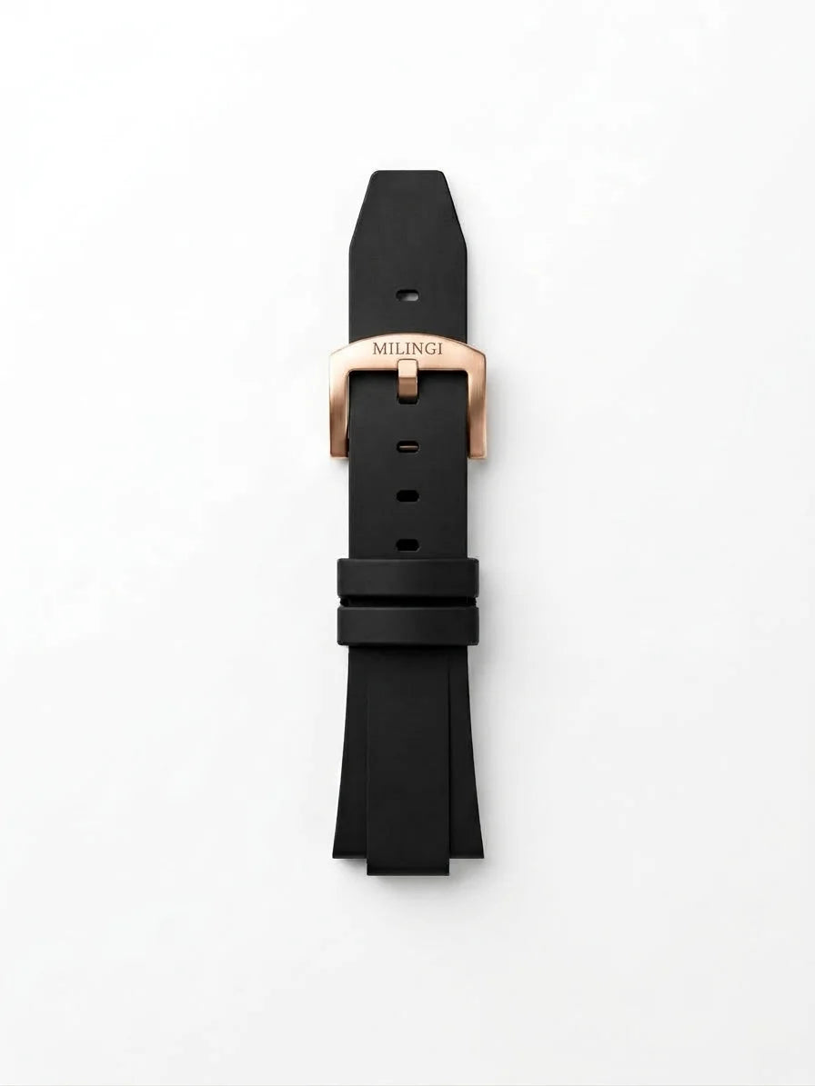 MILINGI SILICONE STRAP - BLACK ROSÈ