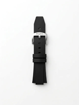 MILINGI SILICONE STRAP - BLACK STAINLESS
